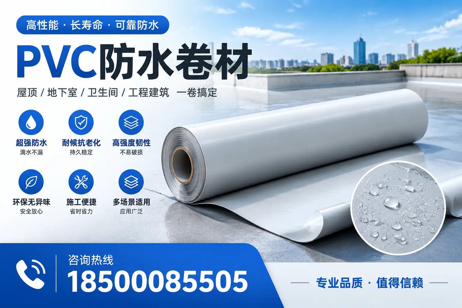 PVC防水卷材的防水效果评测，适合新余的科学依据